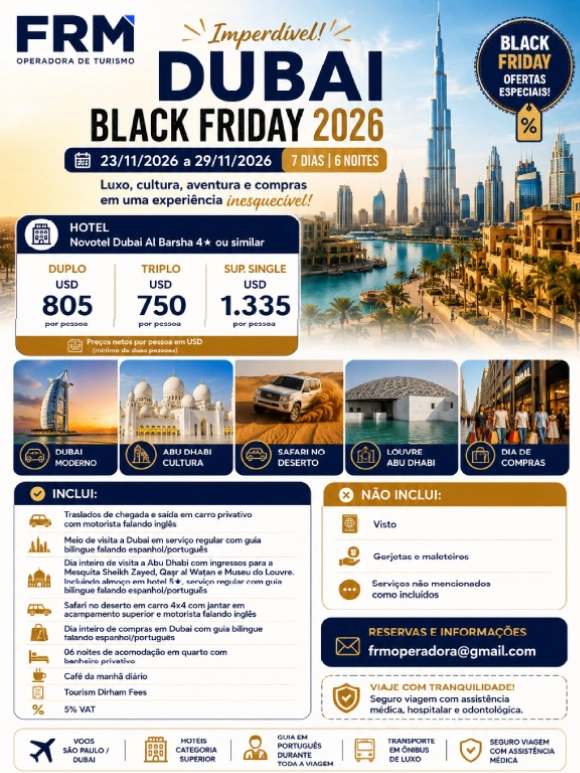 Quero Viajar para Dubai - Black Friday 2026 Quero Viajar para Dubai - Black Friday 2026