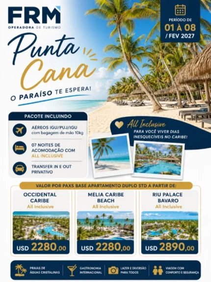 Quero Viajar para Punta Cana pela Agência de Viagens FRM