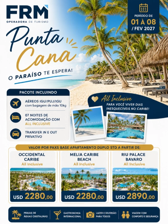 Quero Viajar para Punta Cana pela Agência de Viagens FRM Quero Viajar para Punta Cana pela Agência de Viagens FRM