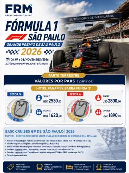 Viajar para Assistir o Grande Prêmio de São Paulo de Fórmula 1